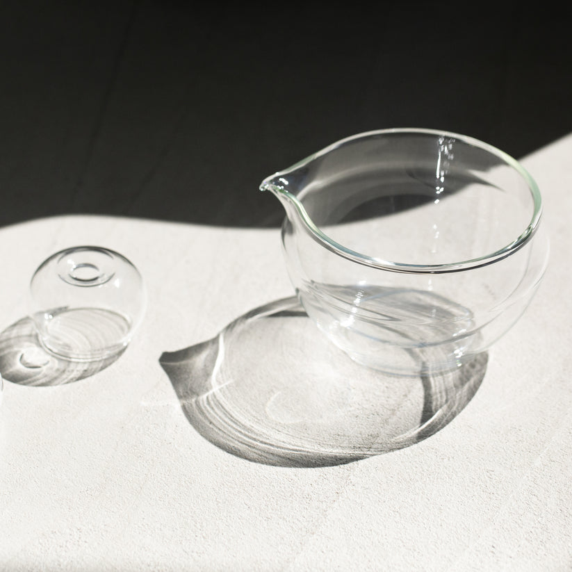 Origami - Glass Katakuchi Matcha Bowl with Pouring Lip