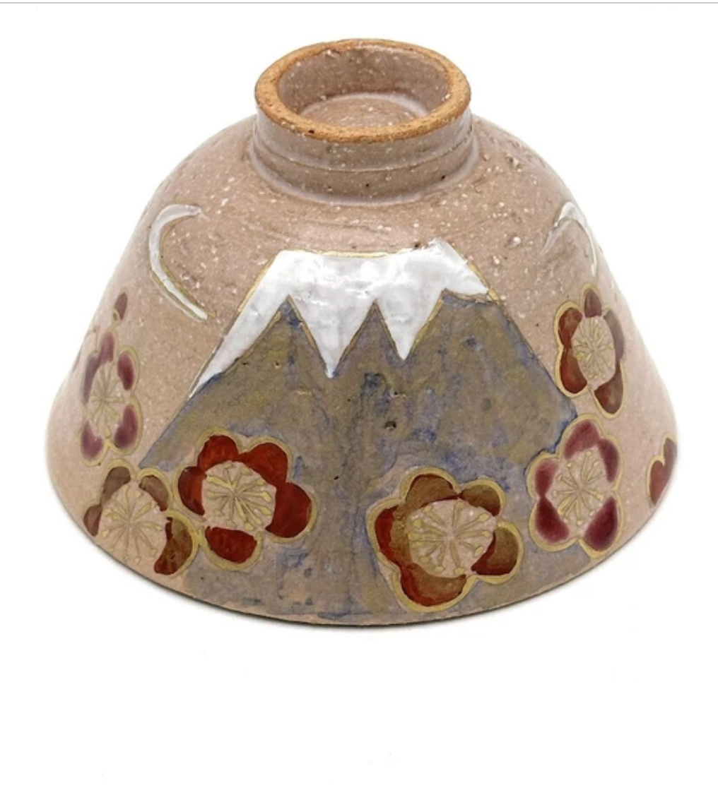 なごみ:京焼抹茶椀(京焼抹茶椀 梅と富士山)