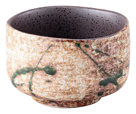 Seiangama: Kairagi Oribe Matcha Bowl カイラギ織部抹茶椀