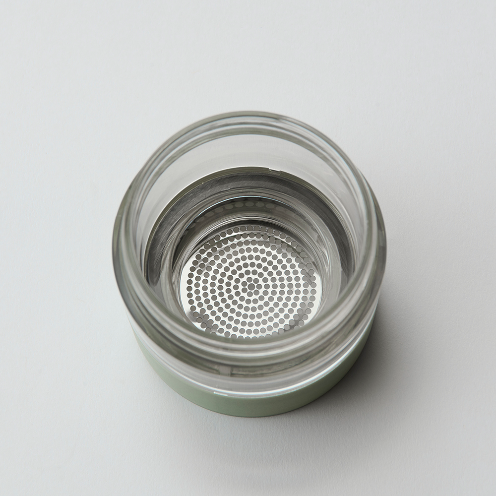 Lalaluctus Tea Bottle - Stainless Steel Tumbler with Tea Strainer - Cream White - 400 ml