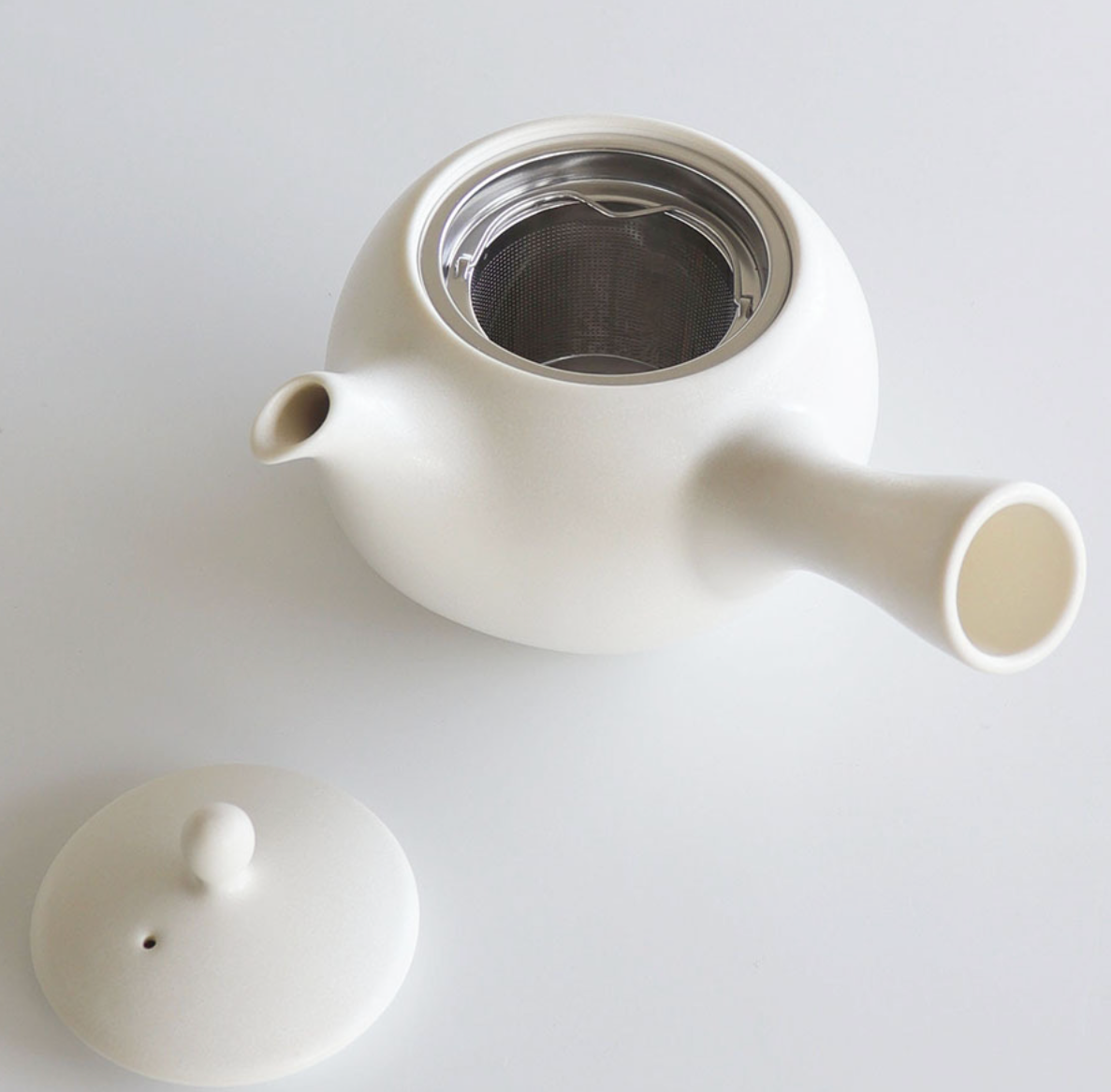SALIU -YUI- Kyusu Tea Pot (White)