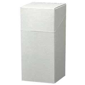 13809: White textured carton 74 x 74 x 155 mm