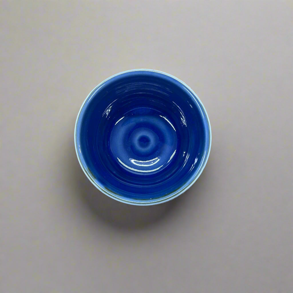 Seiangama: Carved Design Mino-yaki Guinomi Cup 5 Piece Set with Wooden Box 削ぎ五様ぐい呑揃