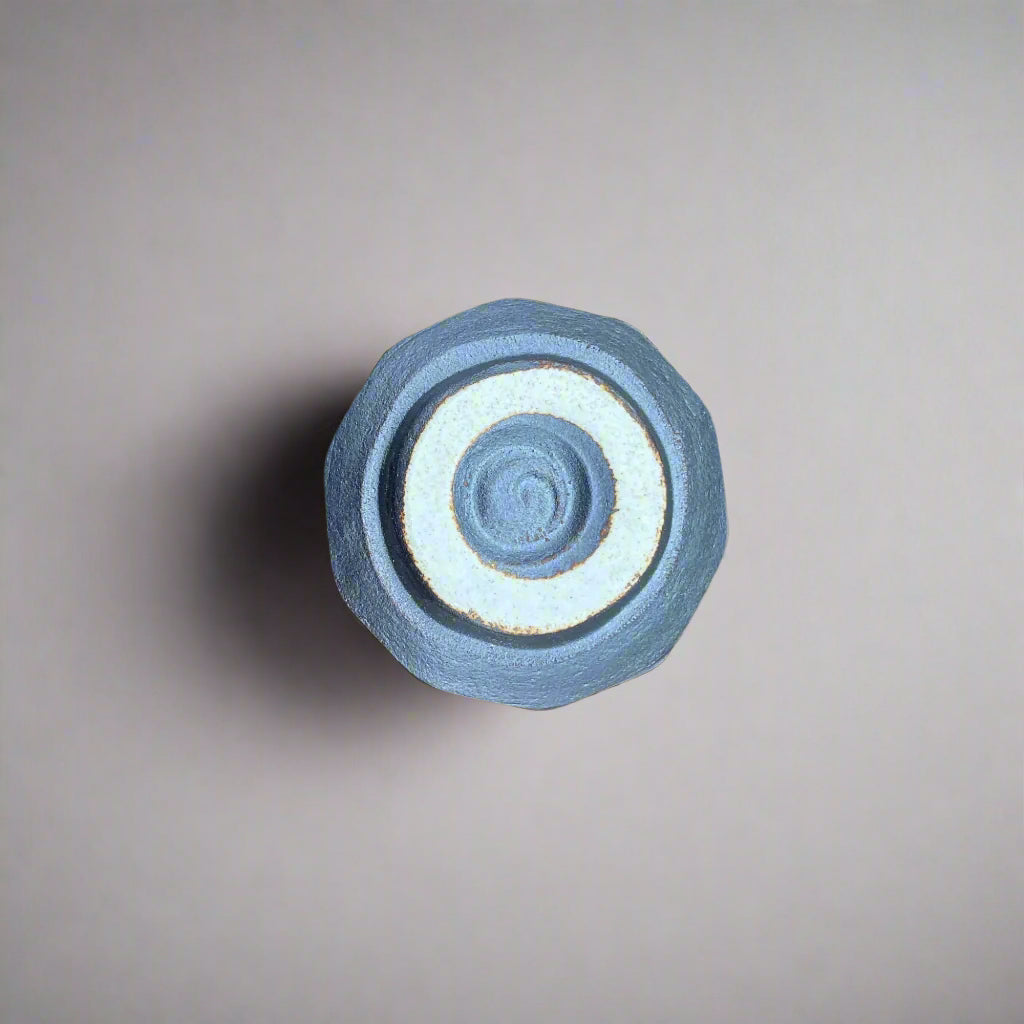 Seiangama: Handmade Mino-yaki Guinomi Cup 5 Piece Set with Wooden Box 手造り五様ぐい呑揃