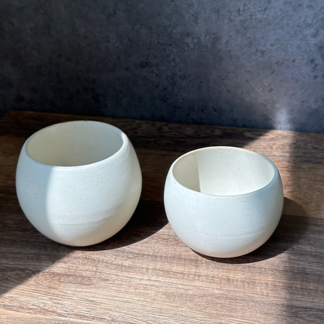 (2025 new arrival) SHIKIKA - Korokoro Round Yunomi Cup - White