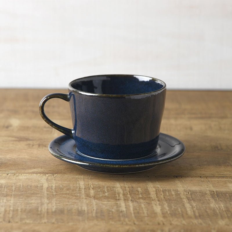 Deep Scandinavian Blue - Tea Cup & Saucer - yunomi-jp.pro