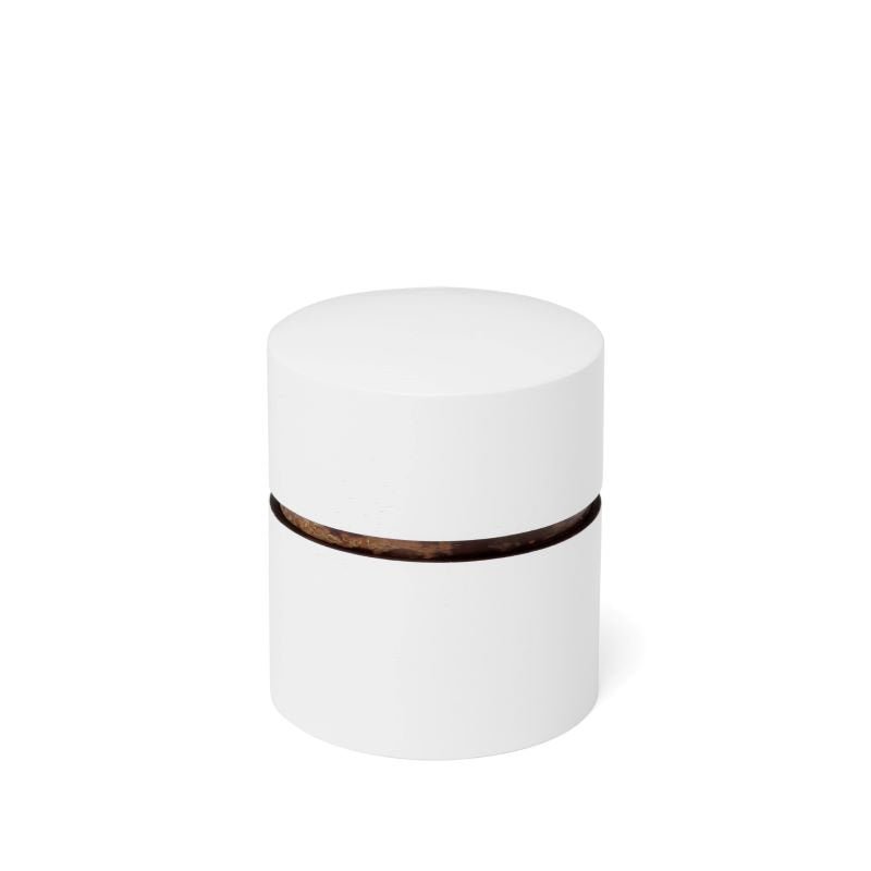 Fujiki Denshiro: Obizutsu Tea Canister - Awayuki 帯筒茶筒あわゆき - yunomi-jp.pro