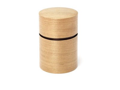 Fujiki Denshiro: Obizutsu Tea Canister - Sakura 帯筒茶筒さくら - yunomi-jp.pro