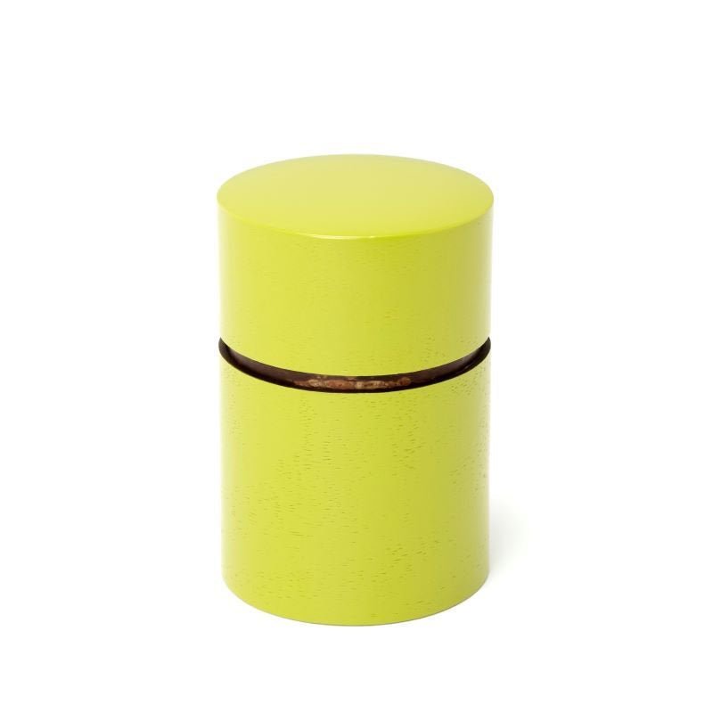 Fujiki Denshiro: Obizutsu Tea Canister - Wakaba 帯筒茶筒わかば - yunomi-jp.pro