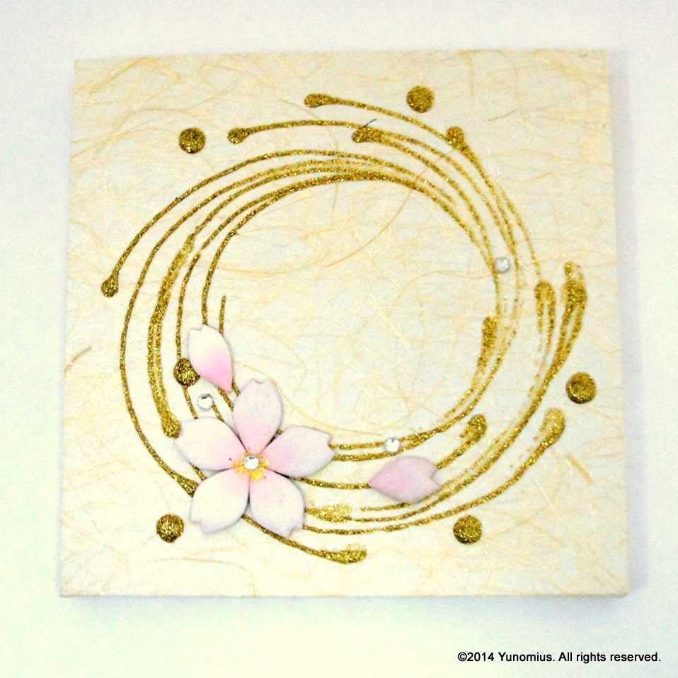 Hana & Haku: Sakura Washi Paper Panel (White #3) - yunomi-jp.pro