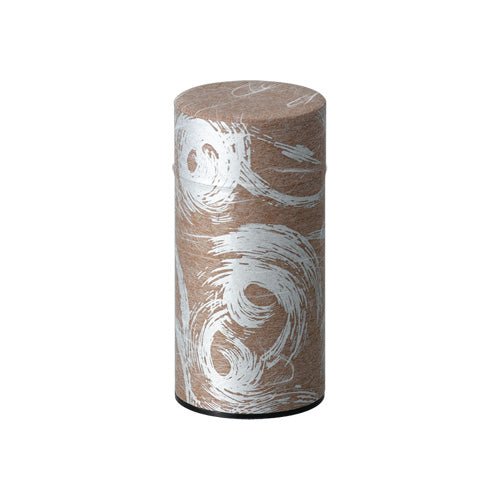 Okumura Seikan: Tea Can, Washi Paper - Nankyo Brown Silver 南郷 茶銀 - yunomi-jp.pro