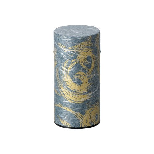 Okumura Seikan: Tea Can, Washi Paper - Nankyo Navy Gold 南郷 紺金 - yunomi-jp.pro