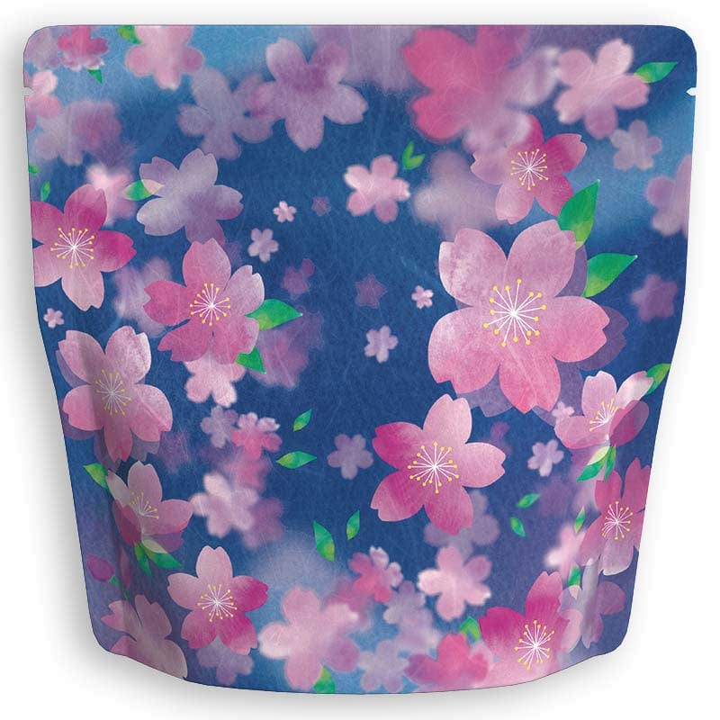 Yoshimura Pack 10131 Resealable Washi Paper Bag Sakura In The Dark 夜桜 - yunomi-jp.pro