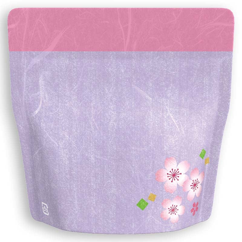 Yoshimura Pack 10157 Resealable Washi Paper Bag Sakura In Purple 桜の花柄 - yunomi-jp.pro