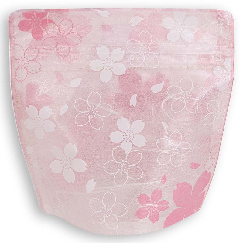 Yoshimura Pack 10185 Resealable Washi Paper Bag Pink Sakura 雲竜透明チャック付スタンド袋 桜 - yunomi-jp.pro
