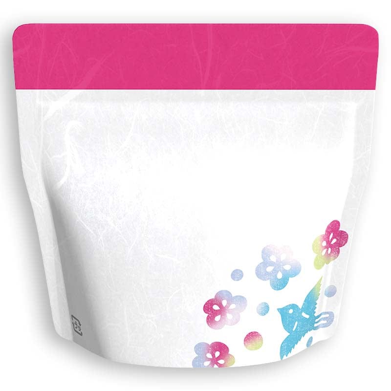 Yoshimura Pack 1314 Resealable Washi Paper Bag Flowers and Birds 花と鳥 - yunomi-jp.pro