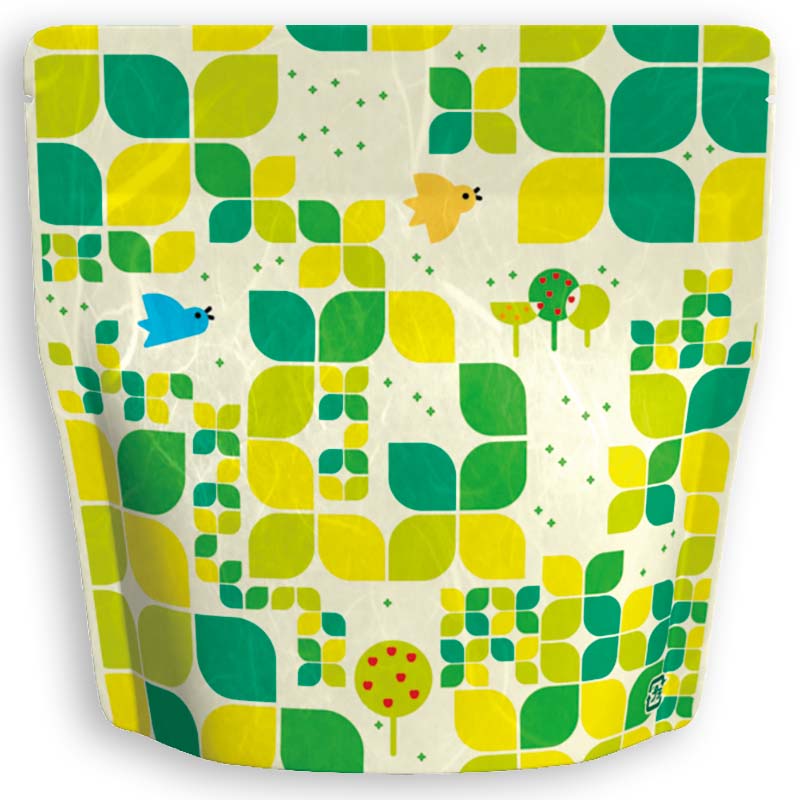 Yoshimura Pack 1402 Resealable Washi Paper Bag Forest 森林 - yunomi-jp.pro