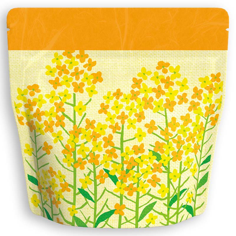 Yoshimura Pack 1451 Resealable Washi Paper Bag Field Mustard 菜の花 - yunomi-jp.pro