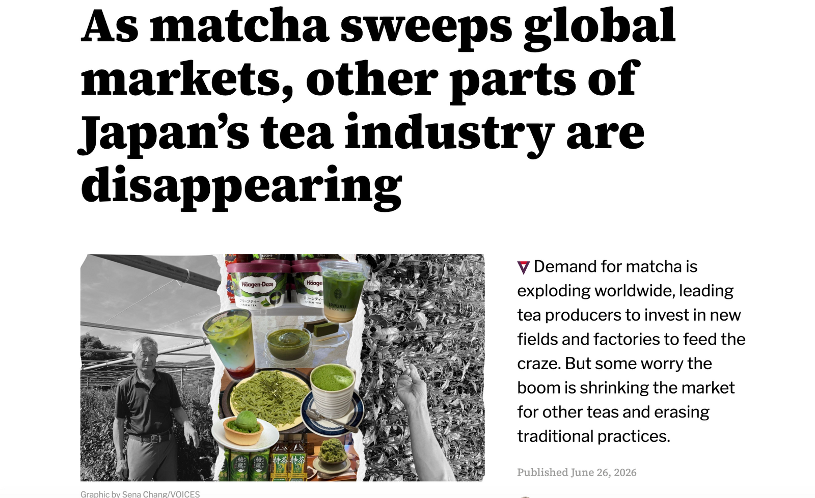 Ian Featured in AAJA VOICES on Matcha's Global Rise and Japan's Tea Industry
