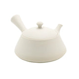 Fujita Tokuta Y337 (Limited): Tamago White Triangle - Tokoname Kyusu with Ceramic Mesh Strainer (230 ml)