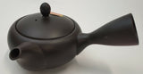 Takasuke Kiln (Y116) 高資陶苑: Tokoname Kyusu Tea Pot, Black, Asamaru Ceramic Mesh Strainer 300 ml