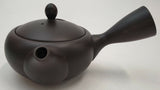 Takasuke Kiln (Y116) 高資陶苑: Tokoname Kyusu Tea Pot, Black, Asamaru Ceramic Mesh Strainer 300 ml