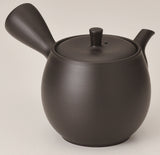 Takasuke Kiln (Y117) 高資陶苑: Tokoname Kyusu Tea Pot, Black, Urigata Ceramic Mesh Strainer 300 ml