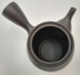 Takasuke Kiln (Y117) 高資陶苑: Tokoname Kyusu Tea Pot, Black, Urigata Ceramic Mesh Strainer 300 ml