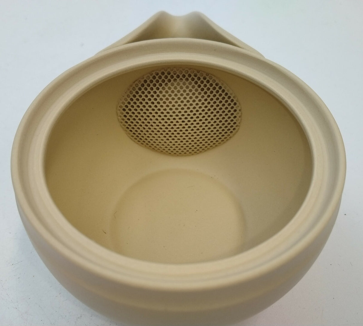 Takasuke Kiln (Y119) 高資陶苑: Tokoname Hohin Tea Pot, Sand Yellow, Ceramic Mesh Strainer 160 ml