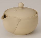 Takasuke Kiln (Y119) 高資陶苑: Tokoname Hohin Tea Pot, Sand Yellow, Ceramic Mesh Strainer 160 ml