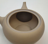 Takasuke Kiln (Y111) 高資陶苑: Tokoname Kyusu Tea Pot, Brown, Kikumaru Ceramic Mesh Strainer 250 ml