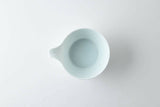 Oda Pottery: Sazanami Design Porcelain Bowl with Pouring Lip (Pale Blue) 小田陶器さざなみ片口小鉢（青白）
