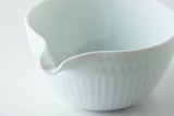 Oda Pottery: Sazanami Design Porcelain Bowl with Pouring Lip (Pale Blue) 小田陶器さざなみ片口小鉢（青白）