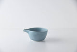 Oda Pottery: Sazanami Design Porcelain Bowl with Pouring Lip (Dark Blue) 小田陶器さざなみ片口小鉢（ブルーグレー）