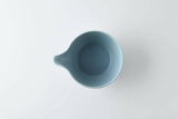 Oda Pottery: Sazanami Design Porcelain Bowl with Pouring Lip (Dark Blue) 小田陶器さざなみ片口小鉢（ブルーグレー）
