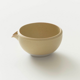 Origami Kai - Pour Wara Brown - Minoyaki Porcelain Katakuchi Matcha Bowl with Pouring Lip