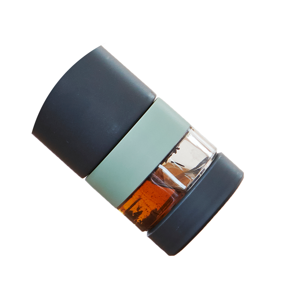 Lalaluctus Tea Bottle - Stainless Steel Tumbler with Tea Strainer - Cream White - 400 ml