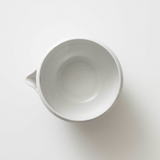 Origami Kai - Pour Kinu White - Minoyaki Porcelain Katakuchi Matcha Bowl with Pouring Lip