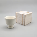 Emui × YUNOMI / HAKU Goblet（Handmade Ceramic / 桐箱入りユノミオリジナル）