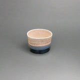 Keizan Kiln: Handcrafted Shino Aikake Guinomi Cup with Wooden Box 桂山作:手造り志野藍掛けぐい呑