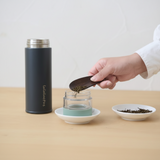 Lalaluctus Tea Bottle - Stainless Steel Tumbler with Tea Strainer - Dark Gray - 400 ml yuomi.life