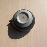 Origami Tea - Pour Sumi - Minoyaki Porcelain Matcha Bowl with Pouring Lip　抹茶碗ポア 炭ブラック back yunomi-jp.pro