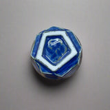 Seiangama: Carved Design Mino-yaki Guinomi Cup 5 Piece Set with Wooden Box 削ぎ五様ぐい呑揃