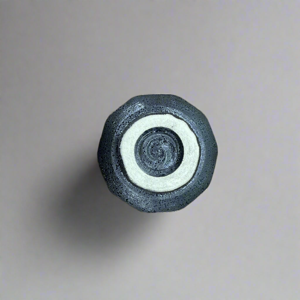 Seiangama: Handmade Mino-yaki Guinomi Cup 5 Piece Set with Wooden Box 手造り五様ぐい呑揃