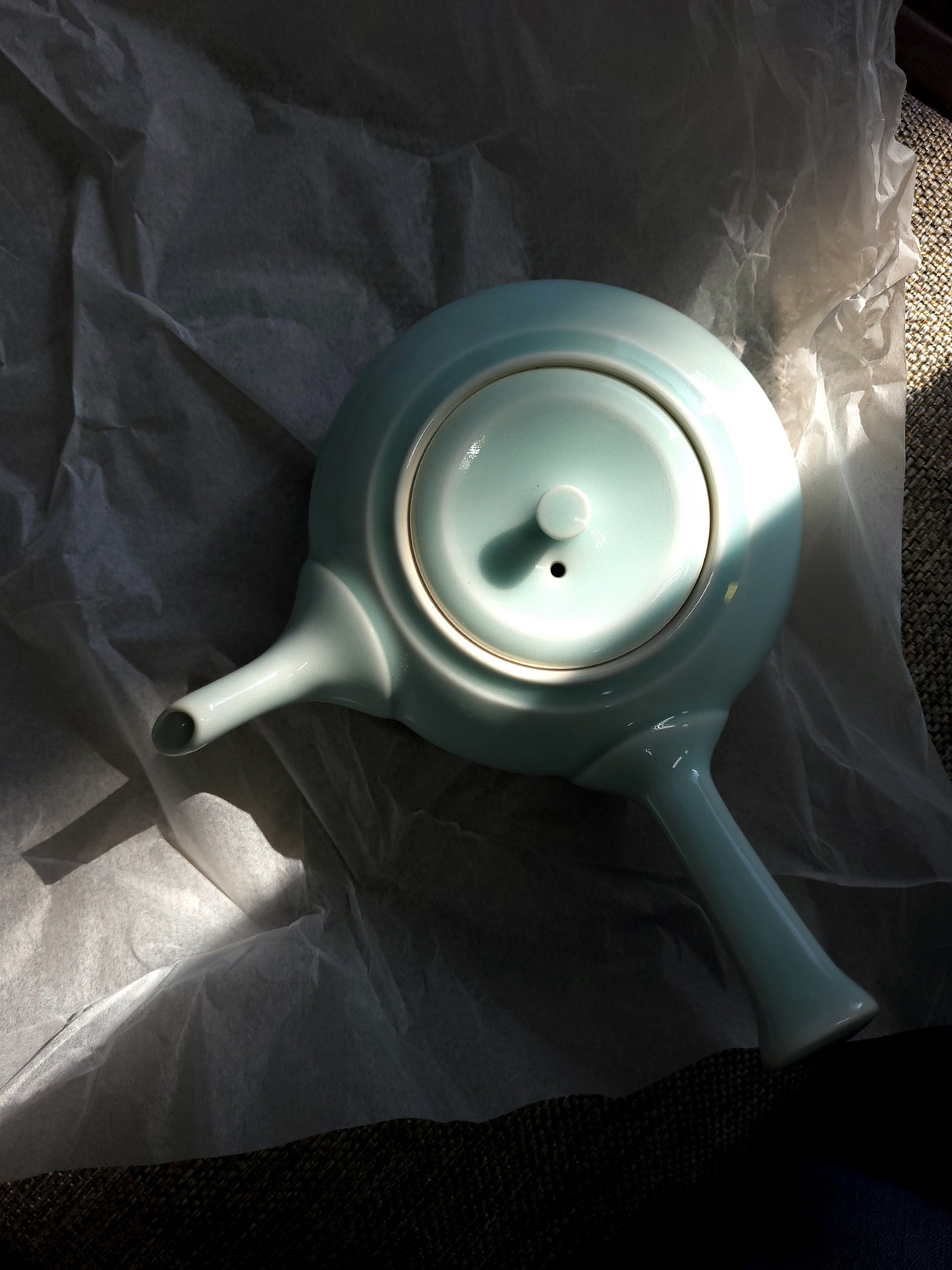 西海陶器：波佐見焼 青磁 急須セット - 急須＋ティーカップ2個