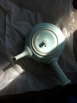 西海陶器：波佐見焼 青磁 急須セット - 急須＋ティーカップ2個