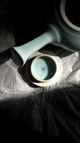 西海陶器：波佐見焼 青磁 急須セット - 急須＋ティーカップ2個