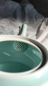 西海陶器：波佐見焼 青磁 急須セット - 急須＋ティーカップ2個