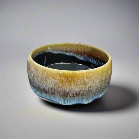 Saikai Ceramics: Hakuwan - Jatenmoku, Porcelain Matcha Bowl with Gift Box - yunomi-jp.pro