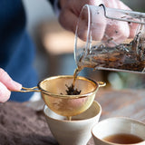 Three Snow: Tea Strainer and Glass Kyusu Set (Gold)